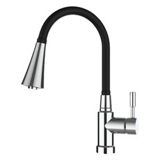 金屬 ABS 廚房水龍頭 T1-1005C 黑色, 1個