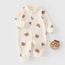 스타도어 신생아용 큐트 패턴 데일리 우주복