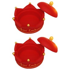 皇冠圓形菸灰缸 YT-RA077, 紅色, 2個