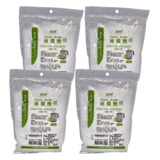 室翲香 檸檬酸 食品級 清潔專用 中和鹼性汙垢 除霧光亮, 4包, 400g