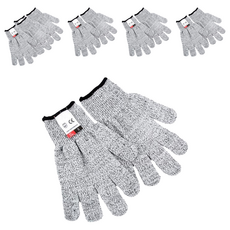 FANCY LIFE 萬用防割手套 男款 防護手套 工作手套, XL, 6雙, 麻灰色