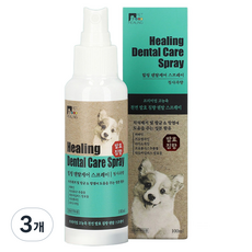 힐링펫푸드 강아지 발효침향 덴탈케어 스프레이 입냄새 치석제거, 3개, 100ml