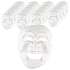 Uniart 紙面具 兩班, 20個, 單一顏色(面具), 隨機出貨(橡皮筋)