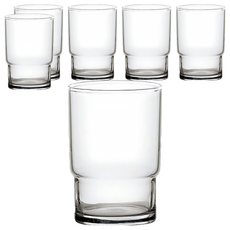 Ocean Glass Stack可疊式水杯 245ml 玻璃材質, 透明, 6個