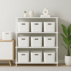 BONOHOUSE LOCOS收納籃, 白色, 4個