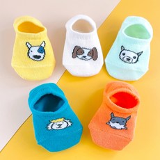 cocoB DOROTHY 兒童汪汪船型襪5雙組