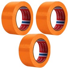 다다 고점도 강력 면 테이프 45mm x 50m, 진 오렌지, 3개