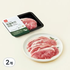 하이포크 동물복지 인증 한돈 뒷다리 불고기용 (냉장), 500g, 2개