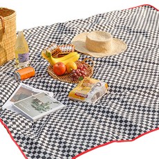 Heim&Heim 棋盤格野餐墊, 黑色