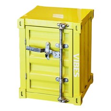 주식회사아텍스 웨어하우스 인테리어 철제 잠금 캐비넷 + 열쇠, 옐로우, 2단