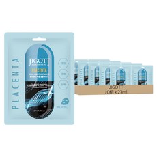JIGOTT 鎖水保濕安瓶面膜 胎盤素 27ml, 10組, 1入