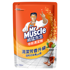Mr Muscle 威猛先生 地板清潔劑補充包 清新鮮橙, 1.8L, 1包