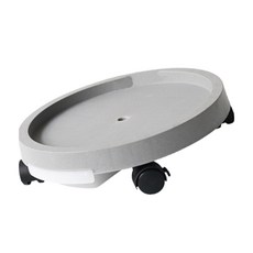 AppleMint 附輪子固定功能的花盆底座, 灰色