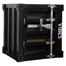 주식회사아텍스 웨어하우스 인테리어 철제 잠금 캐비넷 + 열쇠, 블랙, 2단