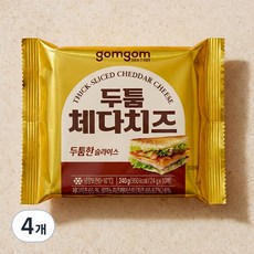 곰곰 두툼 체다치즈, 24g, 10매입, 4개