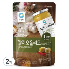 청정원 알리오올리오 파스타소스 싱글파우치, 100g, 2개