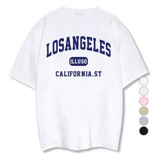 ILLUSO 男款柔軟特殊雙面棉洛杉磯短袖T恤