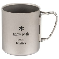 snow peak 雪諾必克 雙層鈦金屬杯 300ml, 銀色, 1個