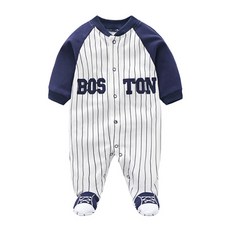 Mom's Care 童款棒球衣造型鈕扣式連身衣 Y042BCAA006