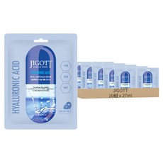 JIGOTT 鎖水保濕安瓶面膜 玻尿酸 27ml, 10組, 1入