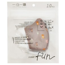 Only One Mask 一心一罩 幼幼印刷 9.5 x 9.5cm, 頑皮動物園 咖啡色, 10片, 1包