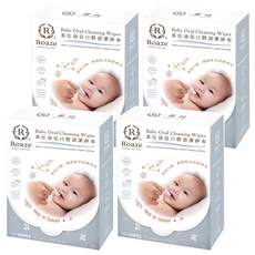 Roaze 柔仕 幼兒口腔清潔紗布, 100g, 180張, 4盒
