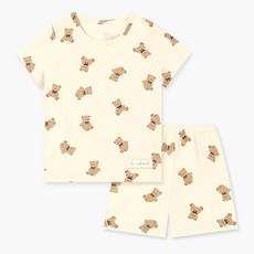 Uni FRIend 童款小熊印花居家短袖上衣+短褲
