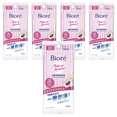 Biore 蜜妮 台灣公司貨 頂級深層卸粧棉 水嫩保濕型 攜帶包, 10片, 5包