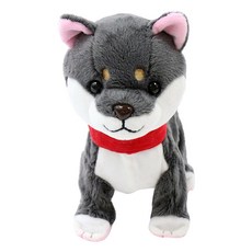 Mother garden 家家酒一起去散步 玩偶 約全長20cm, 黑柴犬, 1個