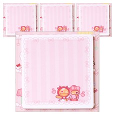 跑跑薑餅人 自黏式便條紙, 4個, 蕾絲, 30張