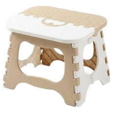 타이탄 접이식 폴딩 의자 화장실 의자 휴대용 플라스틱 의자 미디엄 22.5 x 17.5 x 20 cm, 카키, 1개