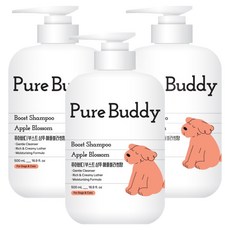 퓨어버디 부스트 애견샴푸 애플블라썸향, 500ml, 1개입, 3개
