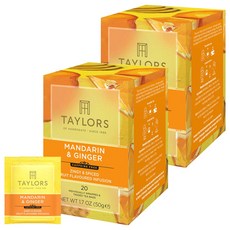 테일러스오브헤로게이트 만다린 앤 진저 허브차 티백, 2.5g, 20개입, 2개