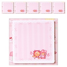 쿠키런 접착식 메모패드, Lace, 6개, 30매