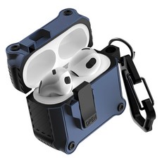 GOOSPERY 防撞鎖定硬殼, AirPods 4代, 海軍藍