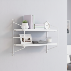AVERNOT 善用空間擴展移動壁掛式裝飾層架, 白色, 2層