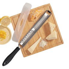 Jian Living 2in1檸檬刨絲器起司研磨器磨板, 1個, 混色