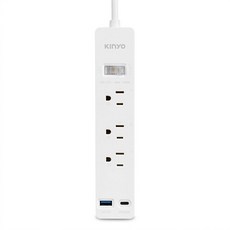 Kinyo 一開6插PD快充延長線 NSDPD-3166, 1.8m, 白色, 1個