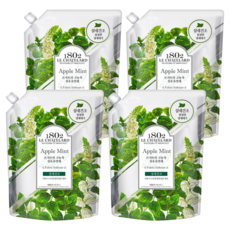 1802 LE CHATELARD 室內晾衣型衣物柔軟精 補充包 蘋果薄荷, 1.6L, 4包