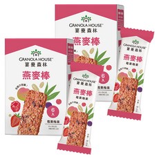 GRANOLA HOUSE 宴麥森林 莓果梅果燕麥棒 6支, 高纖輕卡, 全穀營養, 192g, 2盒