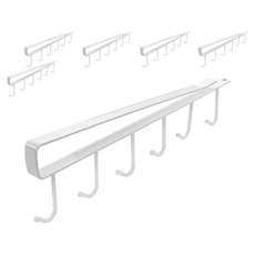 PICKYPICKS 多用途收納櫃置物架 杯架掛架, 6個, 白色