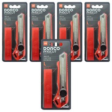 도루코 대형 커터칼 18mm + L날 커터날 10p 세트 L601, 혼합색상, 5세트