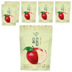 에코맘의산골이유식 산골 과일참 통째로 사과칩, 10g, 6개