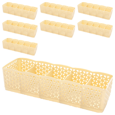 마켓감성 5칸 다용도 정리함, 옐로우, 8개