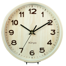 Kinyo 木紋風桌掛兩用鐘, CL-153 水洗