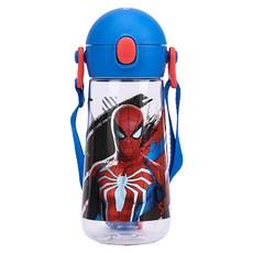 LiLFANT 蜘蛛人一鍵式肩背帶Tritan水壺, 1個, 470ml, 蜘蛛人