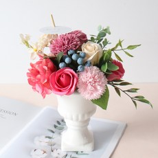 MORIANN 香皂花 Ashley 康乃馨中心擺飾, 粉紅色, 1個