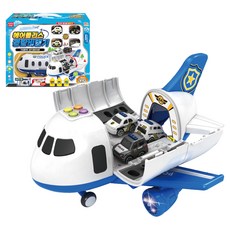 Kids One Toy 空中警察 警察飛機 可動玩具, 混合色