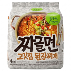 Pulmuone 圃美多 韓式烤肉店大醬湯風味泡麵 116g, 4包