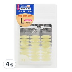 MEKO 自然隱形透明雙眼皮貼 L, 120入, 自然持久服貼, 超隱形易上妝防水抗汗, X-096, 4包